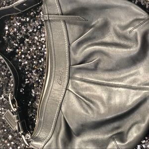 Leather Coach hobo satchel